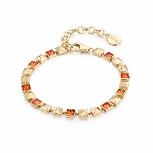 Bracciale Rosato Donna Cubica in Argento Zirconia RZCU79