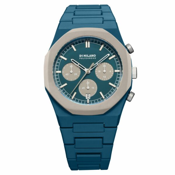 Orologio D1 Milano Uomo Polychrono Petrol Blast in Policarbonato PPHBJ06