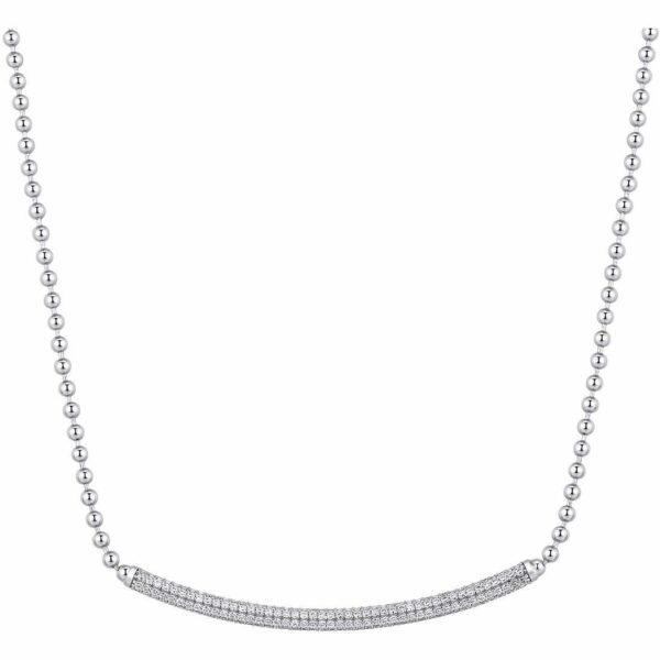 Collana Rosato Donna Bianca in Argento Zirconia RZBI01