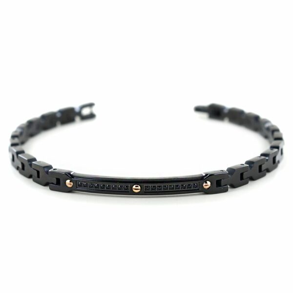 Bracciale Zancan Uomo Hi Teck in Acciaio Spinello EHB193