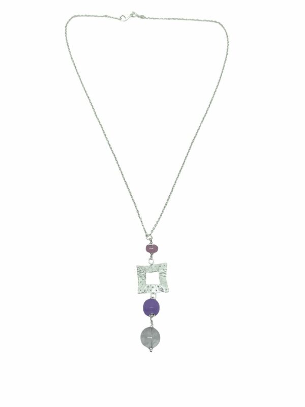 Collana Argento Raro Donna in Argento Ametista AS