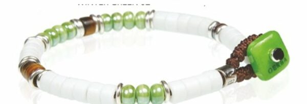 Bracciale Gerba Uomo Winter White & Green in Argento WG03