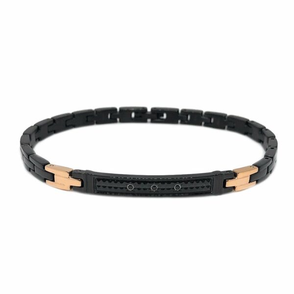 Bracciale Zancan Uomo Hi Teck in Acciaio EHB196
