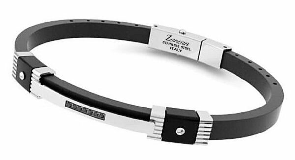 Bracciale Zancan Uomo Hi Teck in Acciaio Spinello EHB418