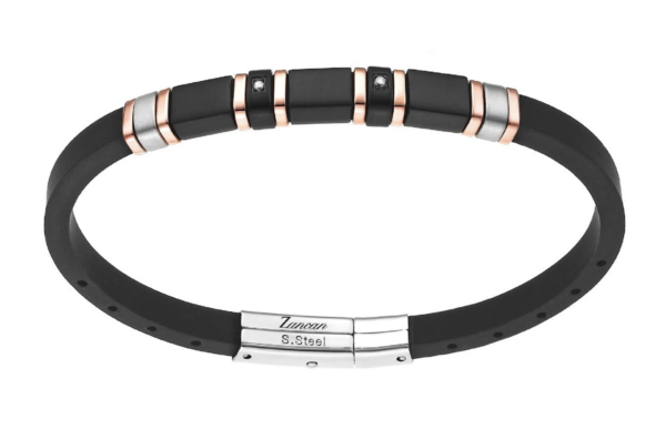 Bracciale Zancan Uomo in Acciaio Zircone UHB026