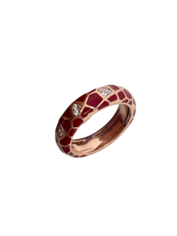 Anello Labrioro Donna in Argento 1091/R ROSSO