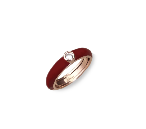Anello Labrioro Donna in Argento 1032/R ROSSO