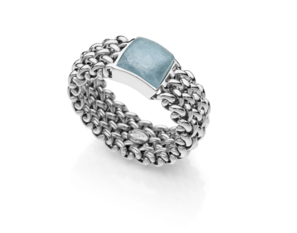 Anello Unoaerre Donna in Argento Acquamarina 6039/11