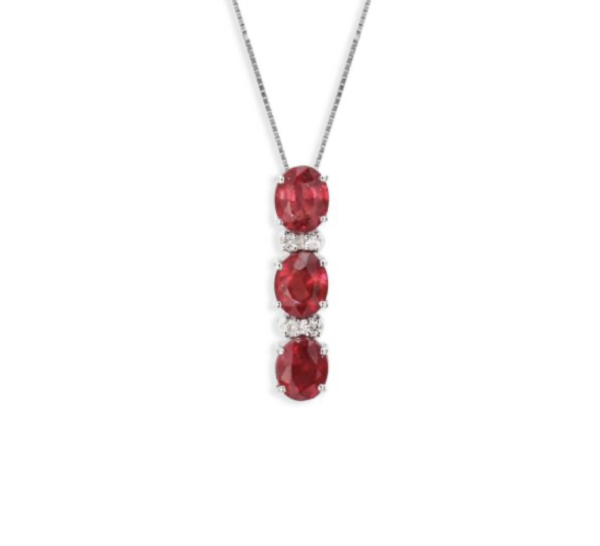 Collana I Gioielli del Sole Donna in Oro bianco Rubino CLT1R