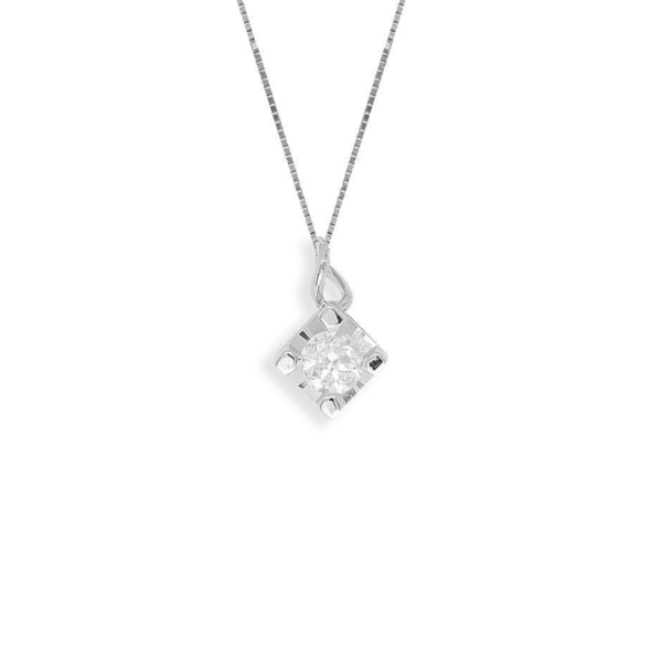 Collana I Gioielli del Sole Donna in Oro bianco Diamante CLGRIF08