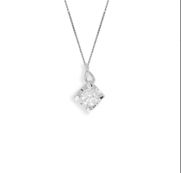 Collana I Gioielli del Sole Donna in Oro bianco Diamante CLGRIF010