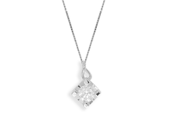 Collana I Gioielli del Sole Donna in Oro bianco Diamante CLGRIF025