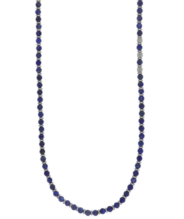Collana Goyatè Uomo in Acciaio Lapislazzulo CACM0086#SDB