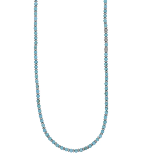 Collana Goyatè Uomo in Acciaio Pasta di turchese CAC0086#ST