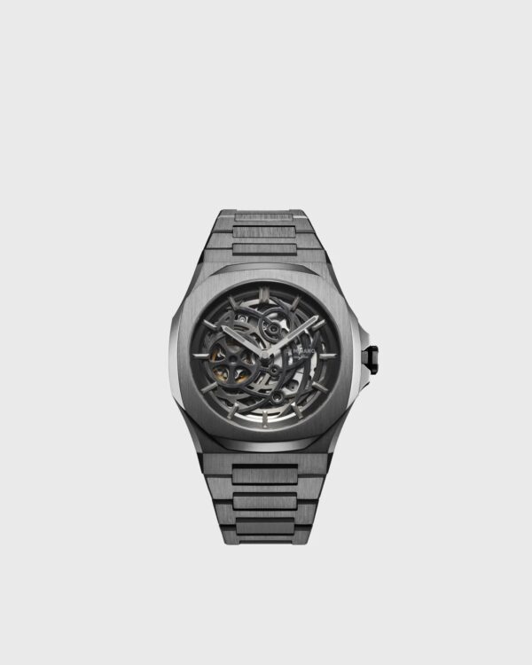 Orologio D1 Milano Uomo Gun Metal Skeleton 41,5 mm in Acciaio D1-SKBJ11 - immagine 2