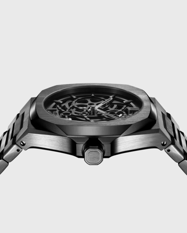 Orologio D1 Milano Uomo Gun Metal Skeleton 41,5 mm in Acciaio D1-SKBJ11 - immagine 5
