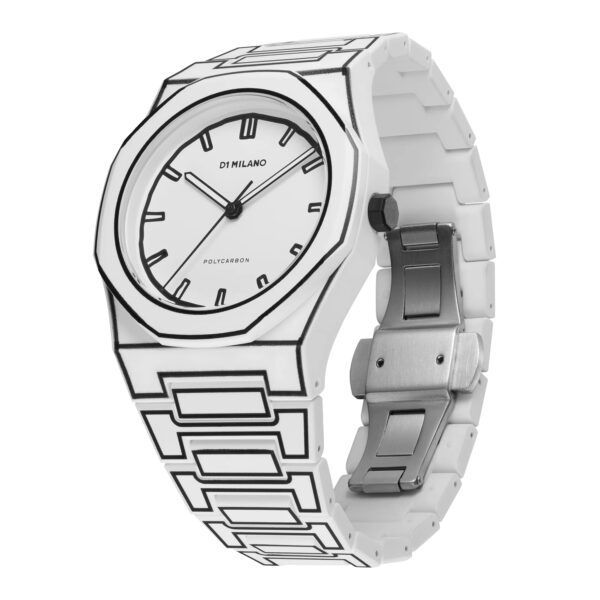Orologio D1 Milano Uomo White Sketch  in Policarbonato D1-PCBJ34 - immagine 2