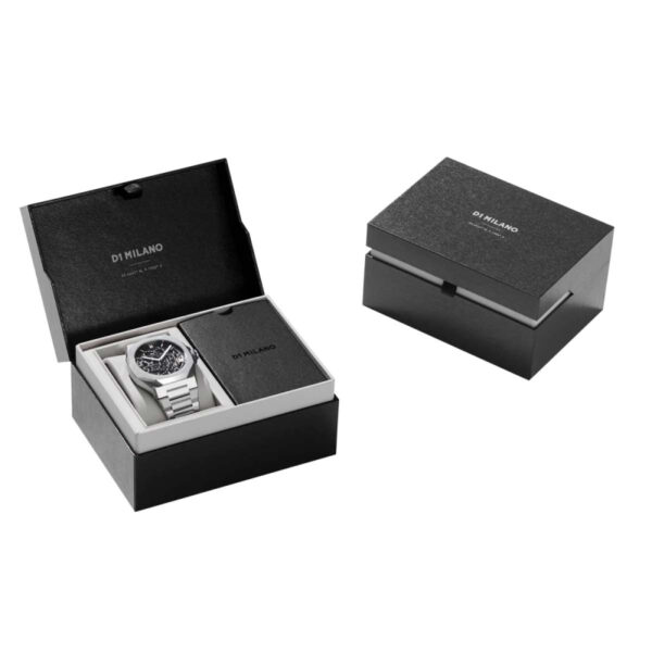 Orologio D1 Milano Uomo Silver Skeleton 41,5 mm in Acciaio D1-SKBJ10 - immagine 6
