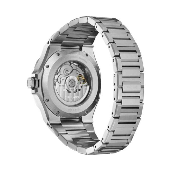 Orologio D1 Milano Uomo Silver Skeleton 41,5 mm in Acciaio D1-SKBJ10 - immagine 3