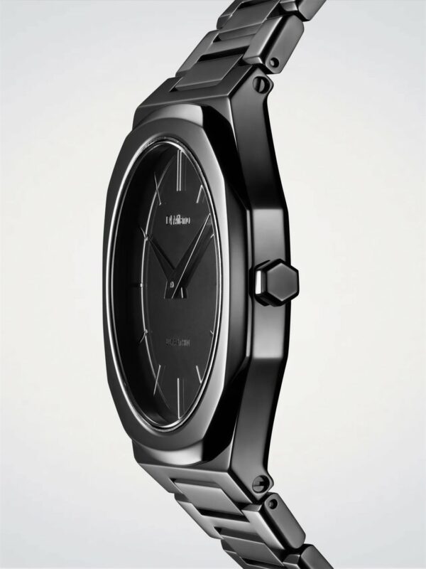 Orologio D1 Milano Groovy Black Ultra Thin 39 mm in Acciaio D1-UHBJ01 - immagine 5