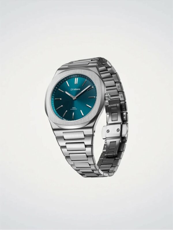 Orologio D1 Milano Groovy Green Ultra Thin 39 mm in Acciaio D1-UHBJ03 - immagine 3