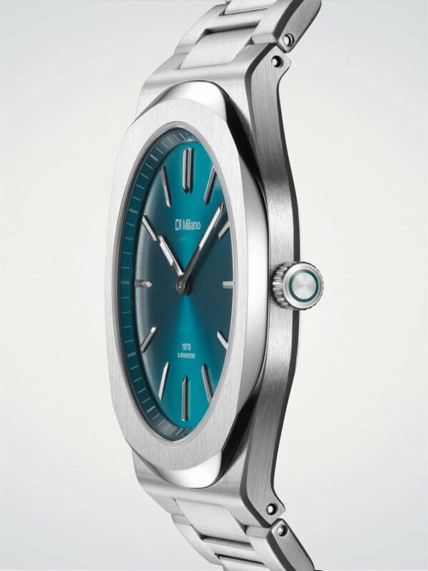 Orologio D1 Milano Groovy Green Ultra Thin 39 mm in Acciaio D1-UHBJ03 - immagine 4
