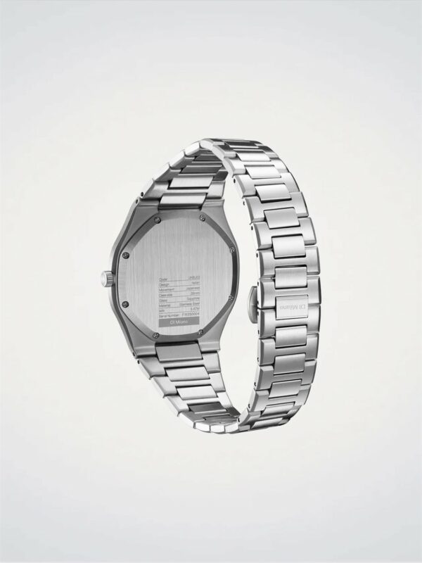 Orologio D1 Milano Groovy Green Ultra Thin 39 mm in Acciaio D1-UHBJ03 - immagine 5