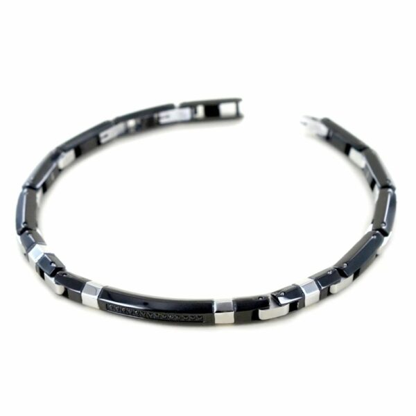 Bracciale Zancan Uomo Hi Teck in Acciaio Spinello EHB284
