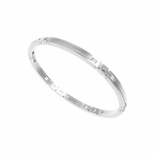 Bracciale Zancan Uomo Robertino in Acciaio Zirconia EHB084