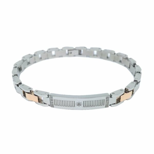 Bracciale Zancan Uomo Hi Teck in Acciaio Zirconia EHB201