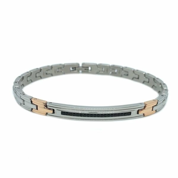 Bracciale Zancan Uomo Hi Teck in Acciaio EHB198