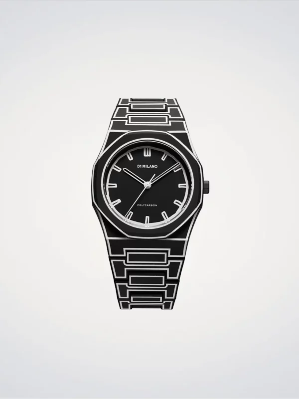 Orologio D1 Milano Uomo Black Sketch in Policarbonato D1-PCBJ33
