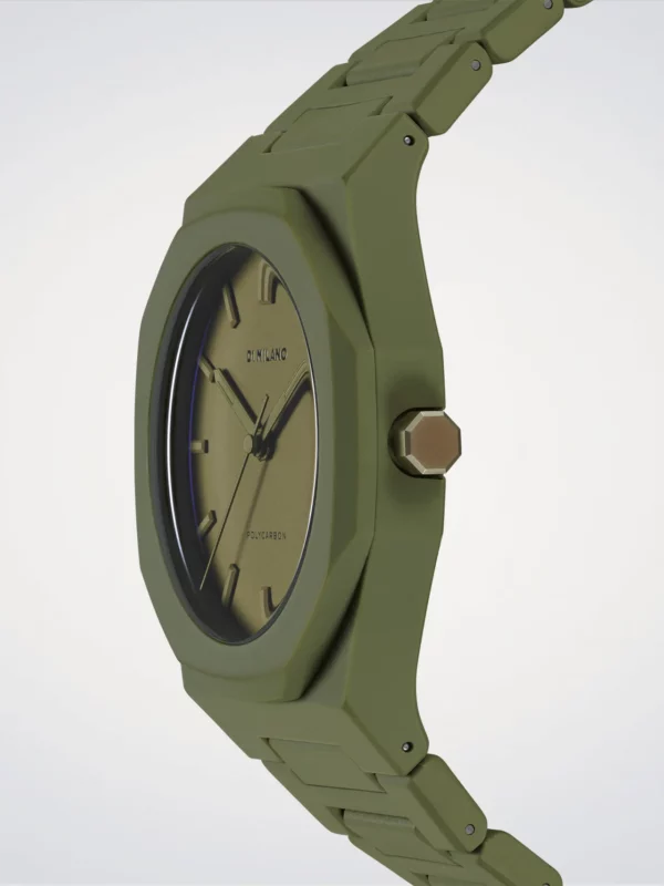 Orologio D1 Milano Military Green 40,5 mm in Policarbonato D1-PCBJ22 - immagine 3