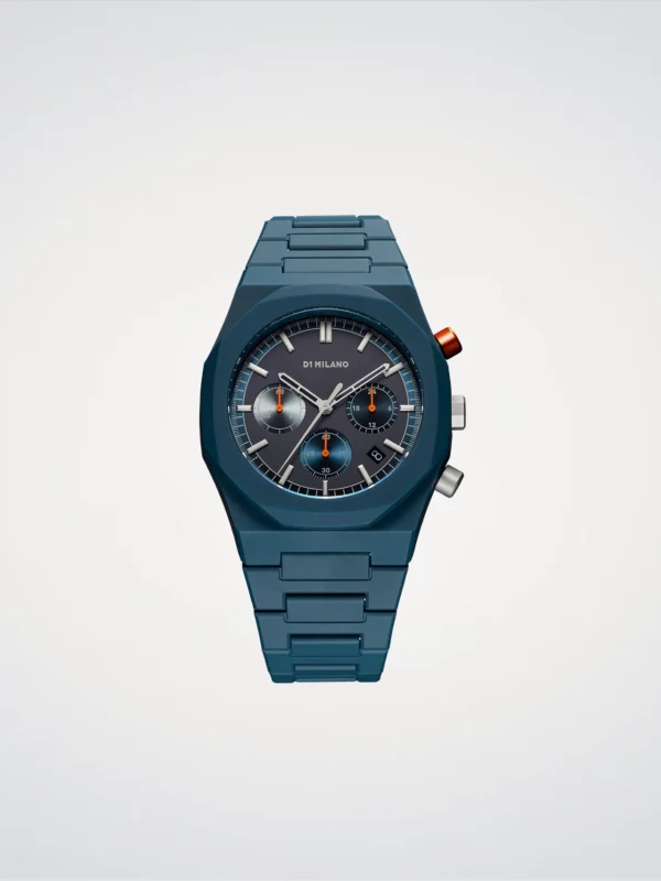 Orologio D1 Milano Uomo Neptune Blue 40,5mm in Policarbonato D1-PHBJ09