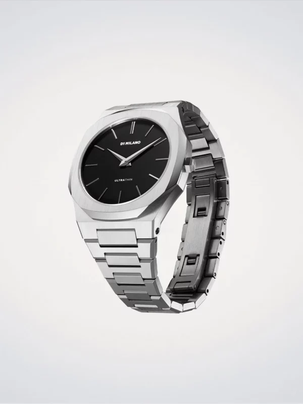 Orologio D1 Milano Uomo Re_Silver Ultra Thin 40 mm in Acciaio D1-UTBJ40 - immagine 2