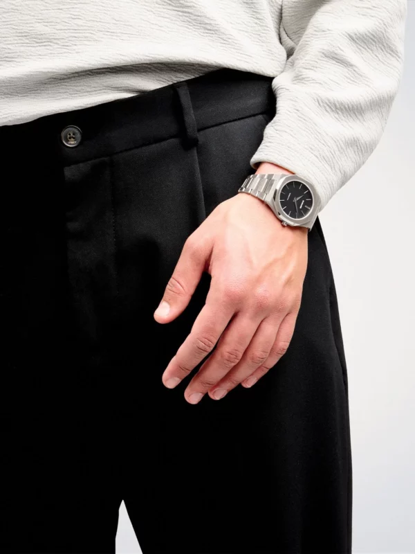 Orologio D1 Milano Uomo Re_Silver Ultra Thin 40 mm in Acciaio D1-UTBJ40 - immagine 5