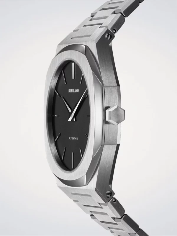 Orologio D1 Milano Uomo Re_Silver Ultra Thin 40 mm in Acciaio D1-UTBJ40 - immagine 3